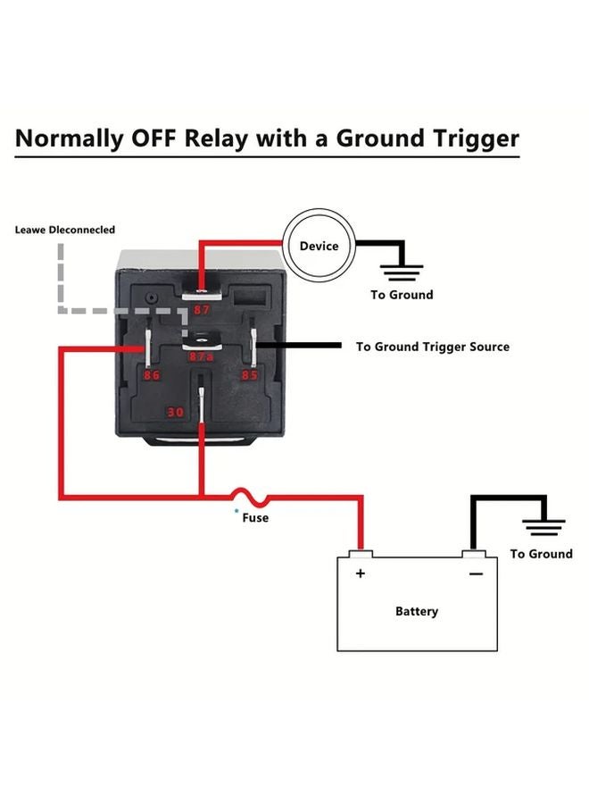 2 Packs Automotive 5 Pin 30 40A 12V SPDT Relays With Sockets And Fuse Holders - Image 3